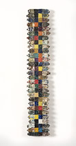 Jack Milroy, Strip, 1996, cut spent paint tubes, 110 x 21 cm