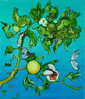 Mimei Thompson, Metamorphosis: Sour Guava, oil on canvas, 70 x 60 cm