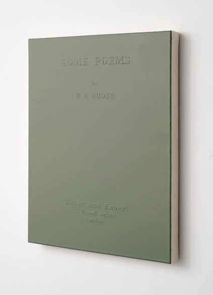 Simon Morley, 'W.H. Auden, Some Poems (1940)', 2023, acrylic on canvas, 44.5 x 42 x 4 cm