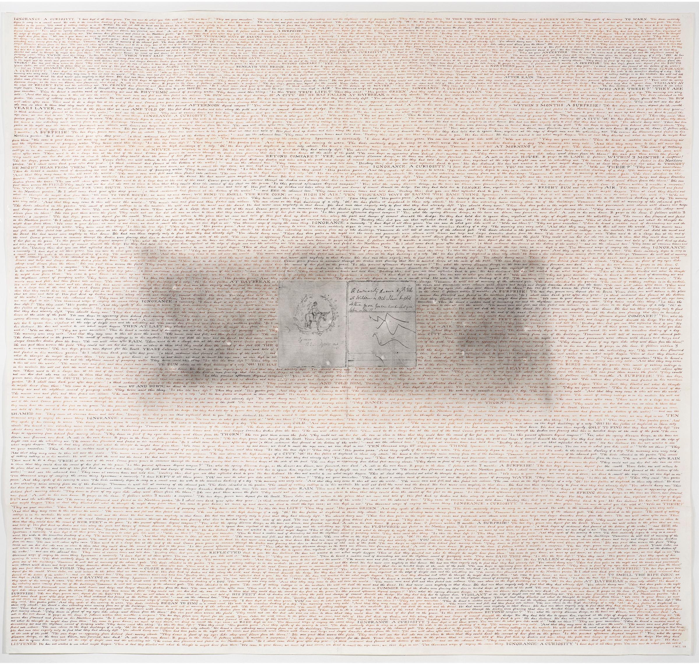 Simon Lewty<br />
Ignorance, a curiosity, 2003<br />
Acrylic on paper, 170 x 170 cm